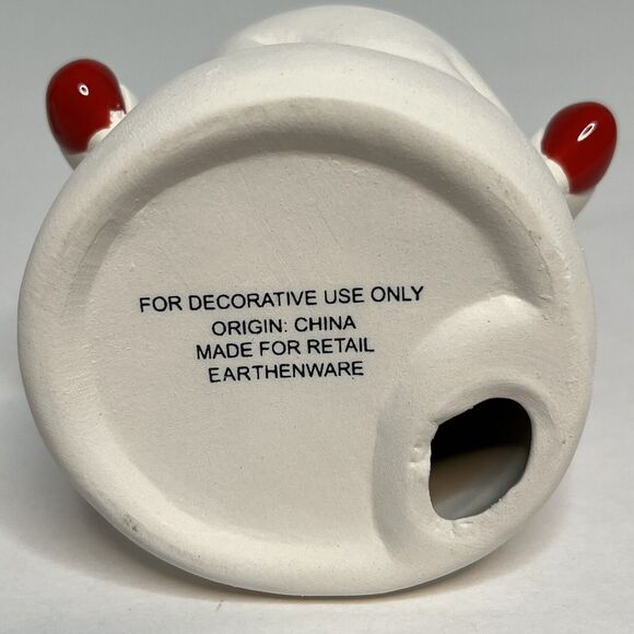 Earthenware Decorative Set Of 3 Adorable Holiday Christmas Ceramic Gnomes New! - Picture 10 of 10